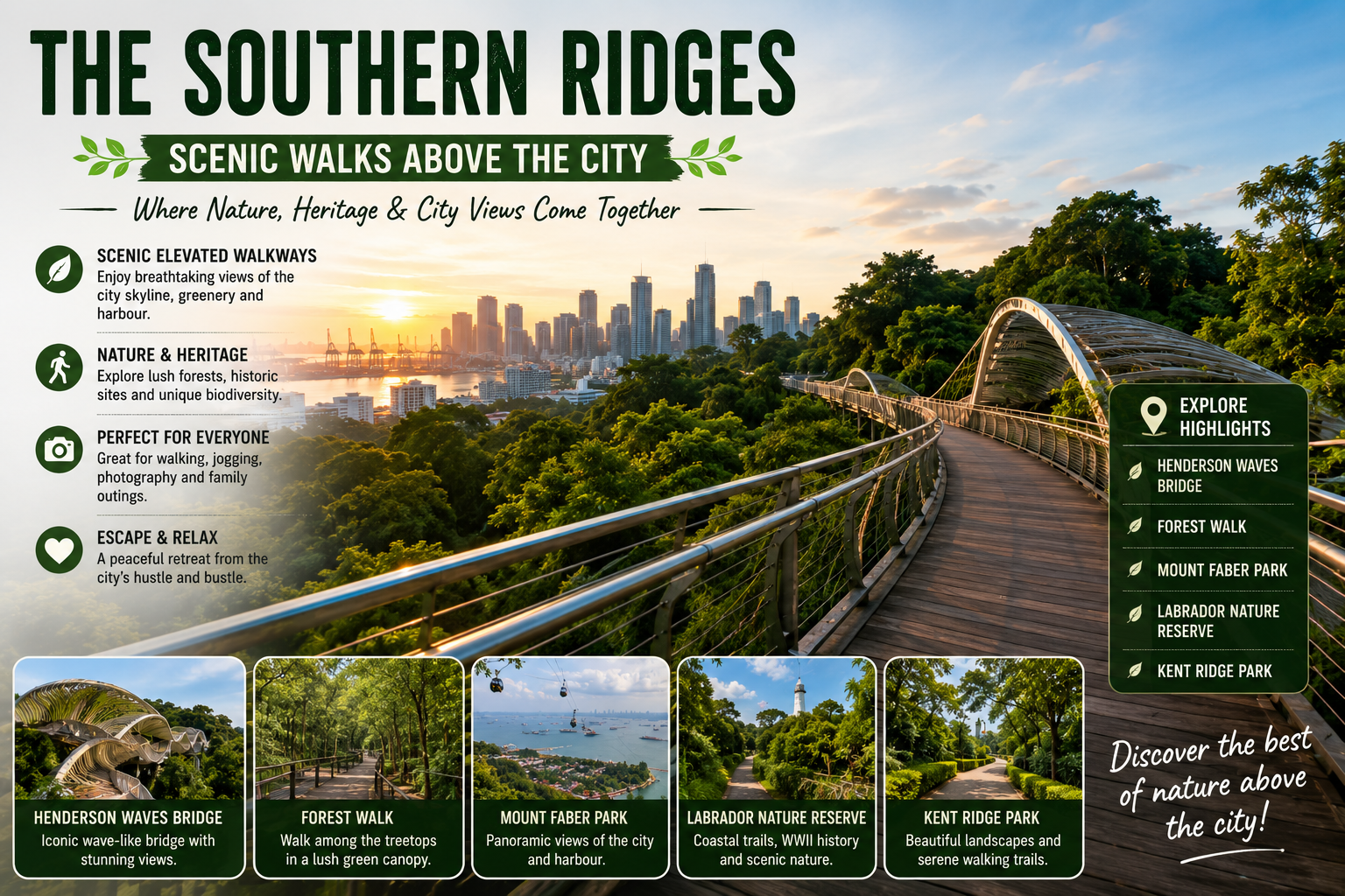 The Southern Ridges – Scenic Walks Above the City