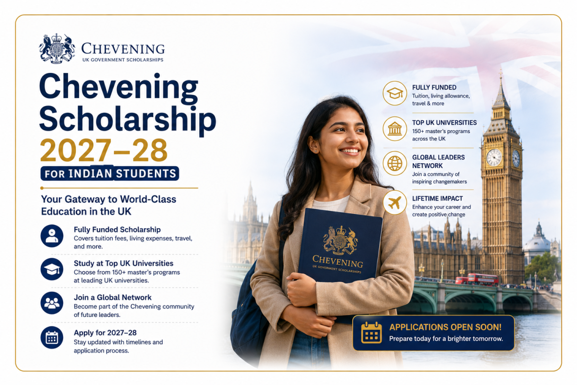 Chevening Scholarship 2027–28 for Indian Students